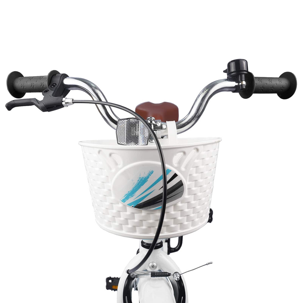 Produktbild för Barncykel 18 Tum för 5-7 år gamla Vit