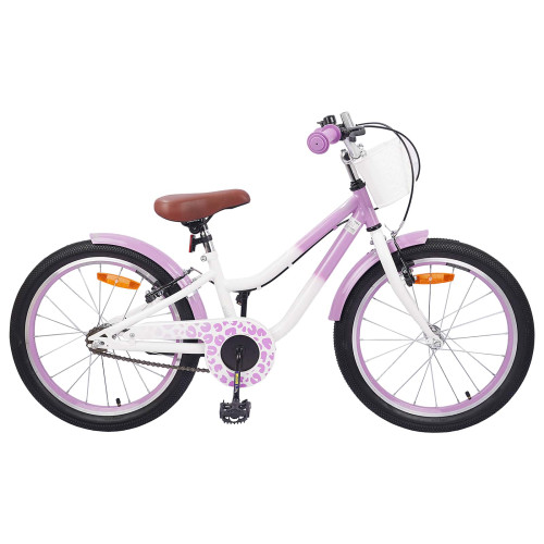 vidaXL Barncykel Med Stödhjul 18 Tum för 5-7 år gamla Lila