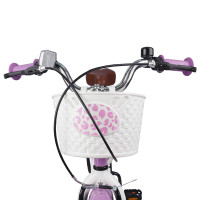 Produktbild för Barncykel Med Stödhjul 18 Tum för 5-7 år gamla Lila