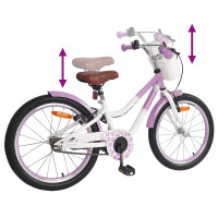 Produktbild för Barncykel Med Stödhjul 18 Tum för 5-7 år gamla Lila