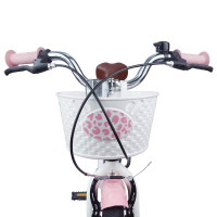 Produktbild för Barncykel Med Stödhjul 18 Tum för 5-7 år gamla Ljusrosa
