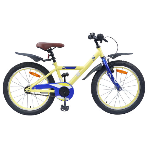vidaXL Barncykel 18 Tum för 5-7 år gamla Gul