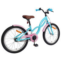 Produktbild för Barncykel 18 Tum för 5-7 år gamla Ljusblå