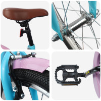 Produktbild för Barncykel 18 Tum för 5-7 år gamla Ljusblå