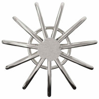 Produktbild för Takrännans lövskydd 2 pcs Silver 50 mm Rostfritt stål