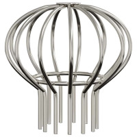 Produktbild för Takrännans lövskydd 2 pcs Silver 75 mm Rostfritt stål
