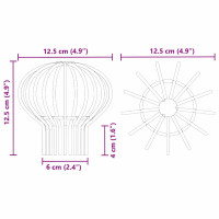 Produktbild för Takrännans lövskydd 2 pcs Silver 75 mm Rostfritt stål