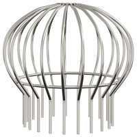 Produktbild för Takrännans lövskydd 8 pcs Silver 200 mm Rostfritt stål