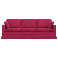 Produktbild för Soffa Vinröd 228 x 78 x 80 cm Sammet