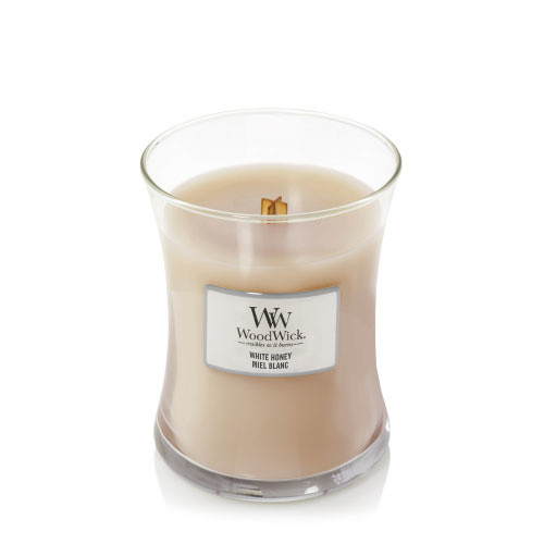 WoodWick WoodWick White Honey scented candle with wooden wick 275 g