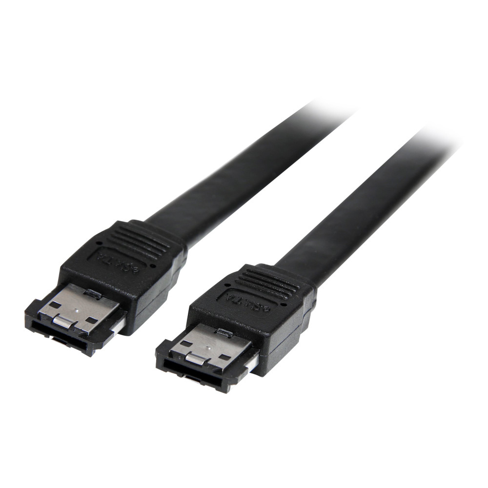 Produktbild för StarTech.com Shielded External eSATA Cable - eSATA cable - Serial ATA 150 - eSATA (M) to eSATA (M) - 3 ft - black - ESATA3 - eSATA-kabel - 91 cm