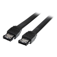Produktbild för StarTech.com Shielded External eSATA Cable - eSATA cable - Serial ATA 150 - eSATA (M) to eSATA (M) - 3 ft - black - ESATA3 - eSATA-kabel - 91 cm