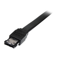 Produktbild för StarTech.com Shielded External eSATA Cable - eSATA cable - Serial ATA 150 - eSATA (M) to eSATA (M) - 3 ft - black - ESATA3 - eSATA-kabel - 91 cm