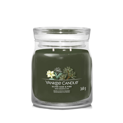 Yankee Candle Yankee Candle Silver Sage & Pine signature svíčka střední 368 g