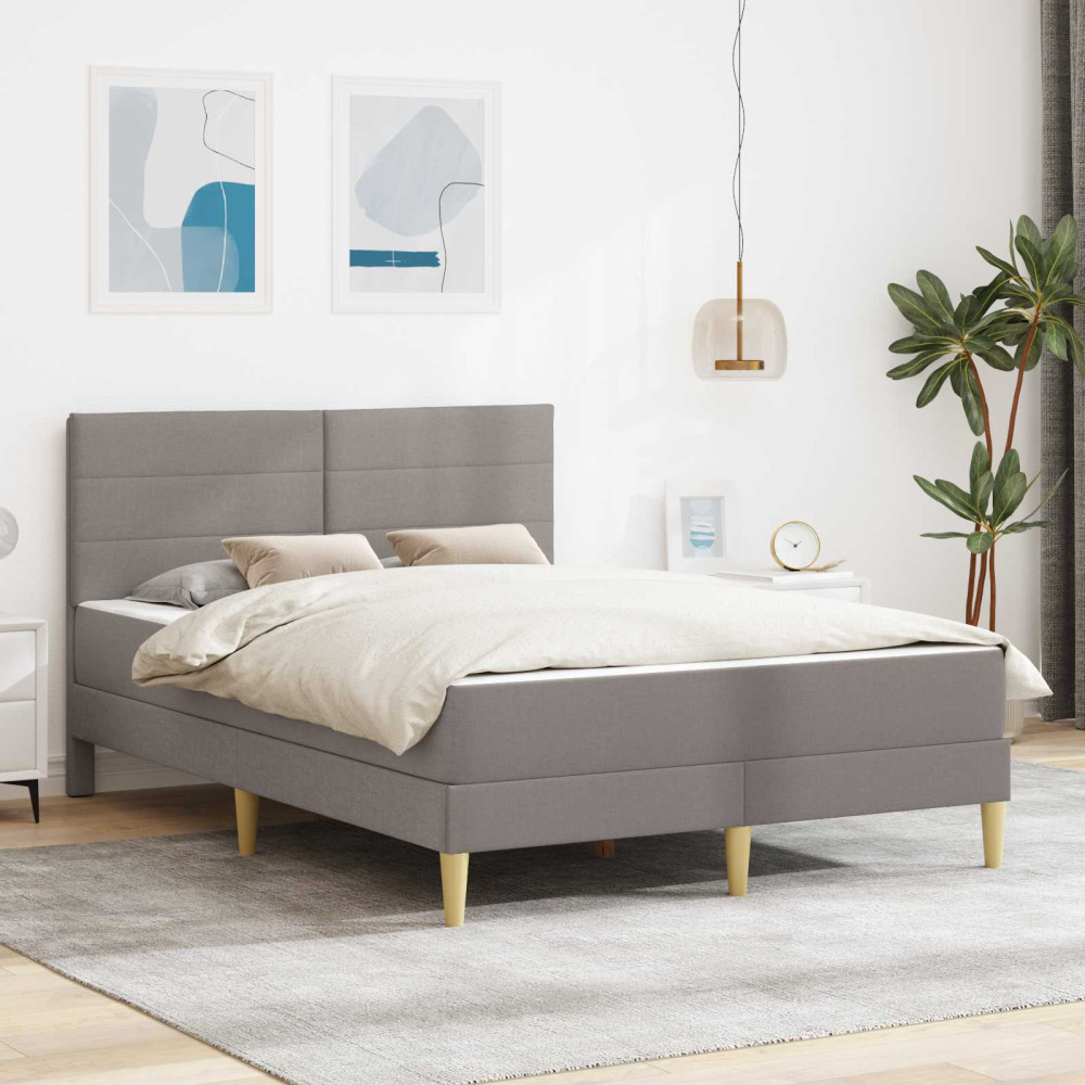 Produktbild för Sängram Taupe 120 x 190 cm Polyester