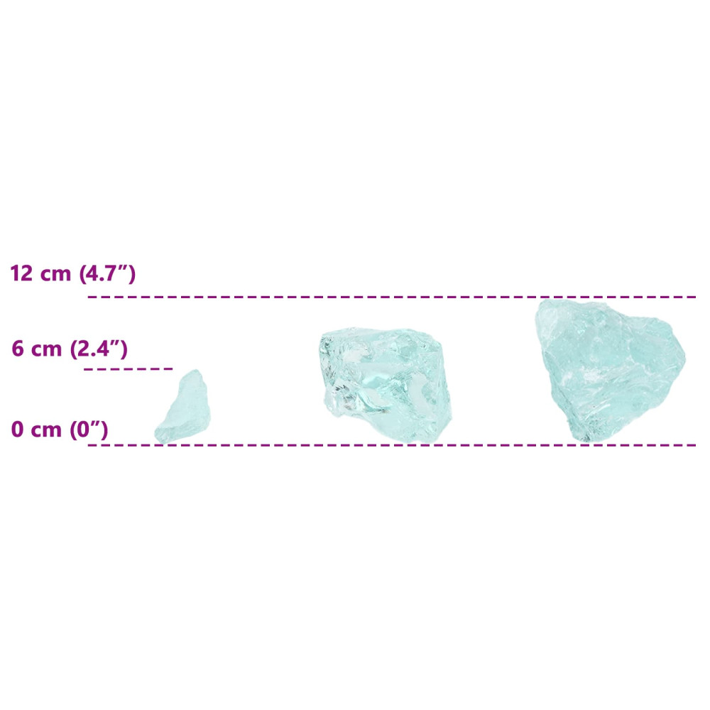 Produktbild för Trädgårdsstenar Turkos 12 cm Glas
