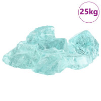 Produktbild för Trädgårdsstenar Turkos 12 cm Glas