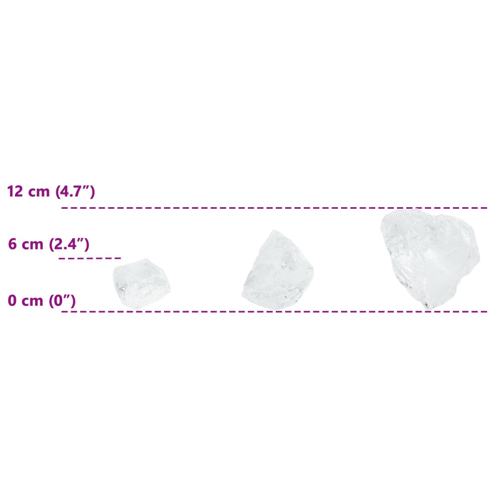 Produktbild för Trädgårdsstenar Vit 12 cm Glas