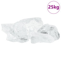 Produktbild för Trädgårdsstenar Vit 12 cm Glas