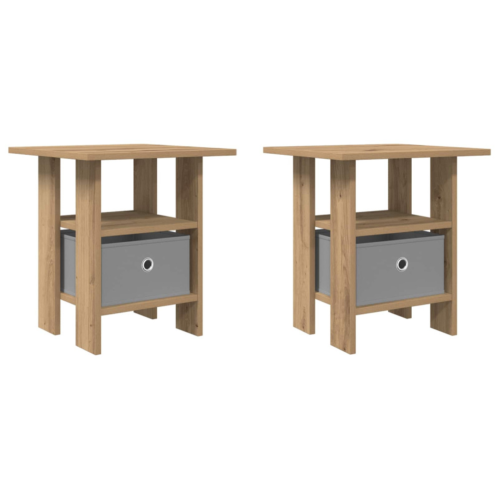 Produktbild för Sängbord 2 pcs Artisan Ek 41 x 40 x 45 cm Konstruerat trä