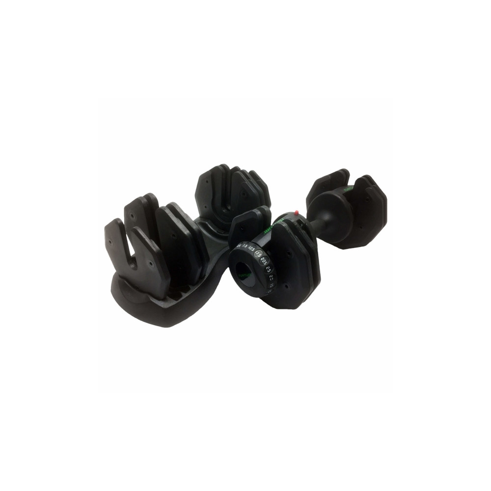 Produktbild för Tunturi 14TUSCL383, Justerbar hantel, Svart, 25 kg, 42,5 cm,...