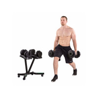 Produktbild för Tunturi 14TUSCL383, Justerbar hantel, Svart, 25 kg, 42,5 cm,...