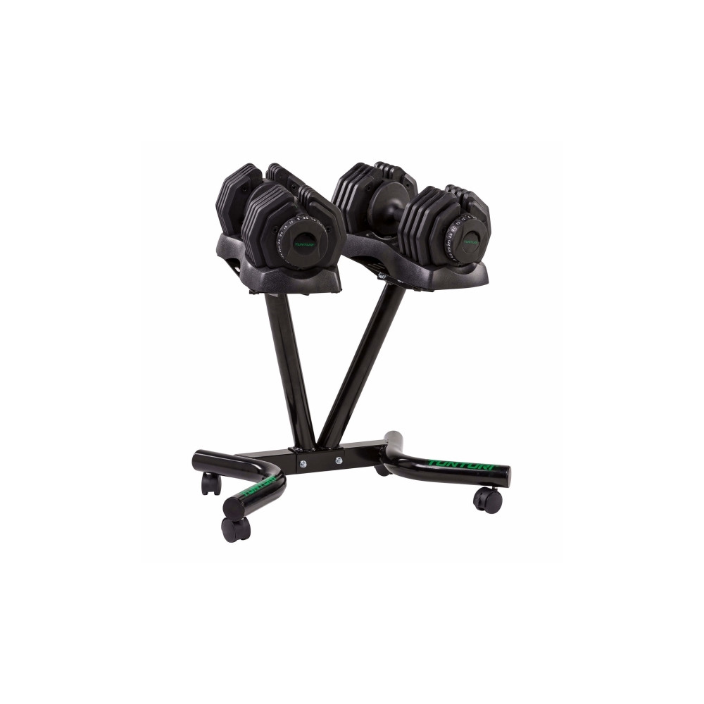 Produktbild för Tunturi 14TUSCL383, Justerbar hantel, Svart, 25 kg, 42,5 cm,...
