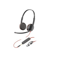 Produktbild för HP Poly Blackwire 3225 - headset - 3,5 mm kontakt, USB-C