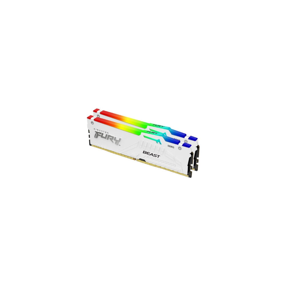 Produktbild för Kingston FURY Beast RGB - DDR5 - sats - 32 GB: 2 x 16 GB - DIMM 288-pin - 6400 MHz / PC5-51200 - ej buffrad