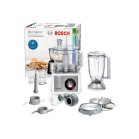 Produktbild för Bosch MultiTalent 8 MC812S814 - matberedare - 1250 W - borstat rostfritt stål/vit