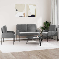 Produktbild för Soffgrupper med kudde 3 pcs Mörkgrå 115 x 56 x 80 cm Plywood
