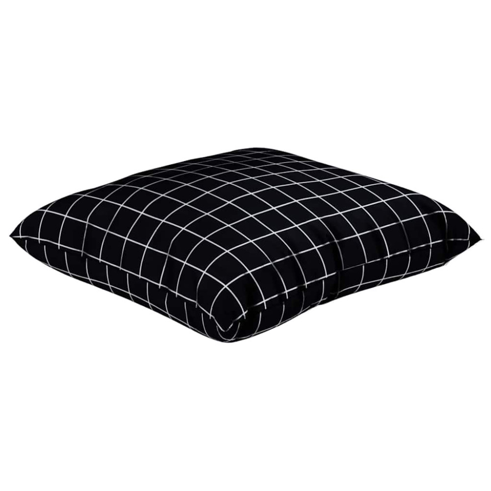 Produktbild för Spridda Kuddar 4 pcs Svart Rutigt 60 x 60 cm Polyester Tyg