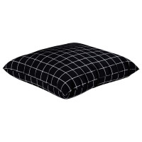 Produktbild för Spridda Kuddar 4 pcs Svart Rutigt 60 x 60 cm Polyester Tyg