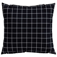 Produktbild för Spridda Kuddar 4 pcs Svart Rutigt 60 x 60 cm Polyester Tyg