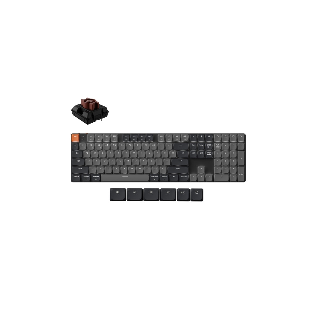 Produktbild för Keychron K5 V2 - tangentbord - QMK mekanisk - 100% Inmatningsenhet