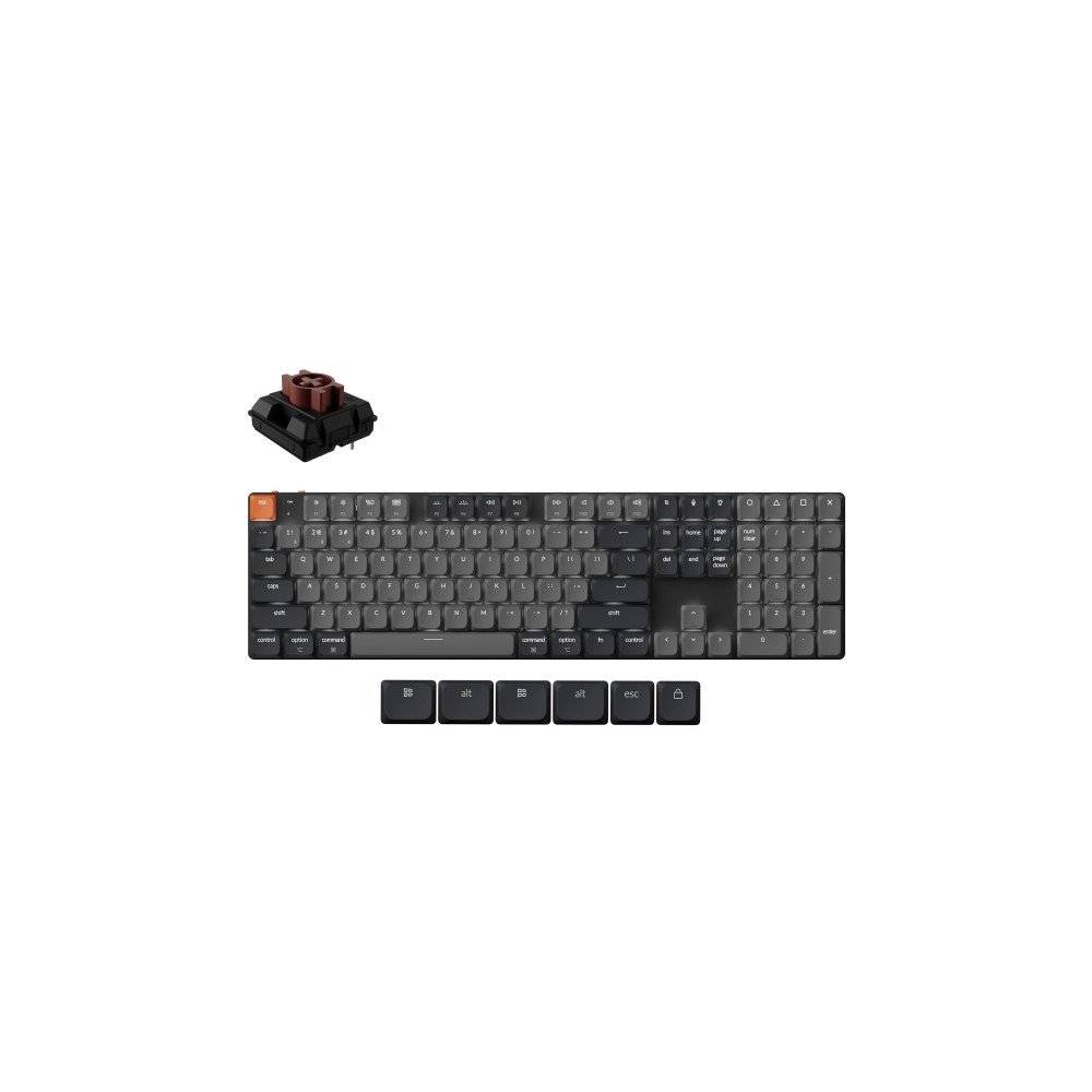 Produktbild för Keychron K5 V2 - tangentbord - QMK mekanisk - 100% Inmatningsenhet