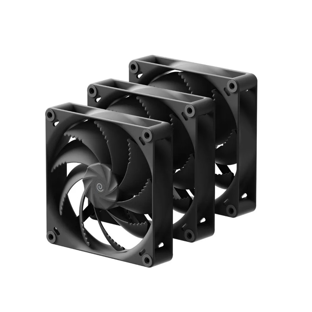 Produktbild för HAVN PC-fläkt H14 PWM 140 mm svart (HVN-FS-H1430-02-TRI) 3 s...
