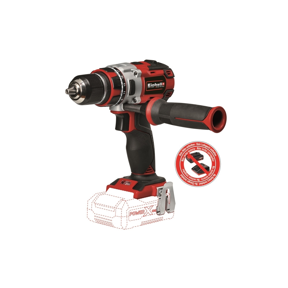 Produktbild för Einhell TE-CD 18/50 Li BL Solo, Pistolgreppsborrmaskin, Nyck...