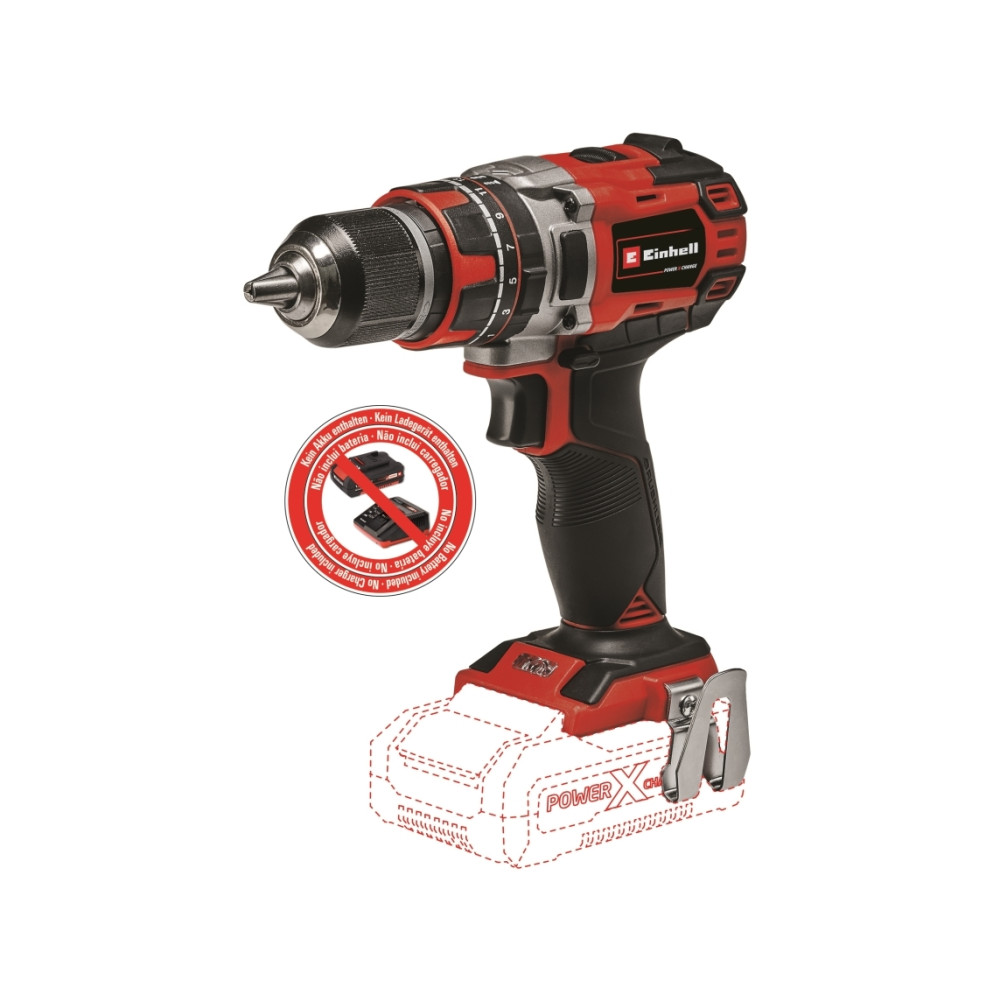Produktbild för Einhell TE-CD 18/50 Li BL Solo, Pistolgreppsborrmaskin, Nyck...