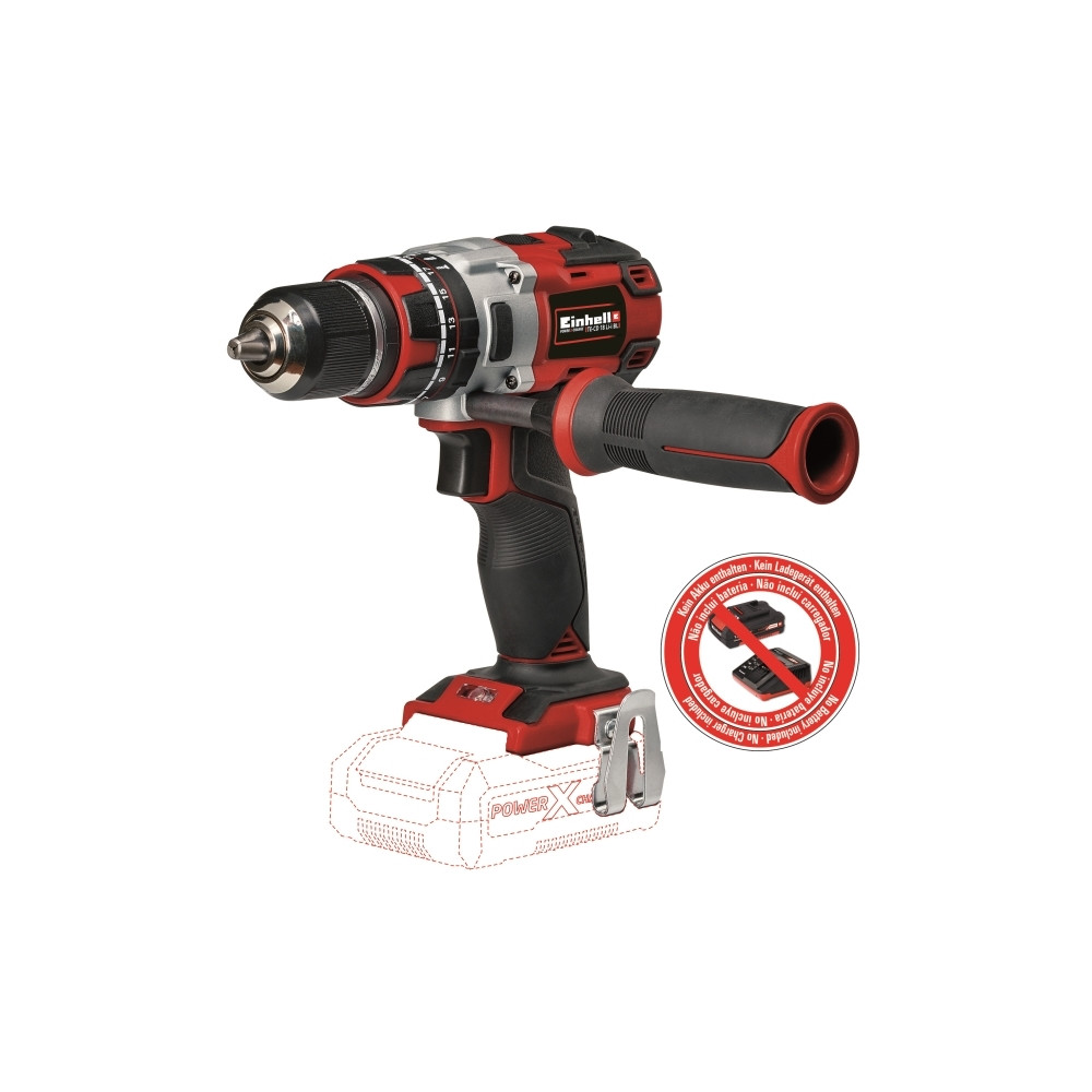 Produktbild för Einhell TE-CD 18/50 Li BL Solo, Pistolgreppsborrmaskin, Nyck...