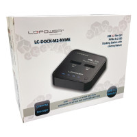Produktbild för LC Power LC-DOCK-M2-NVME - HDD dockningsstation - M.2 NVMe Card - USB-C 3.2 (Gen 2x1)