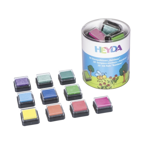 Heyda HEYDA 204888470, Stämpeldyna för barn, Lila, Rosa, Blå, Grön...