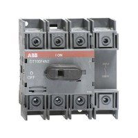 Produktbild för ABB OT100F4N2, Kontaktor, Grå, 4P, 100 A, 600 V, 96,5 x 74 x...
