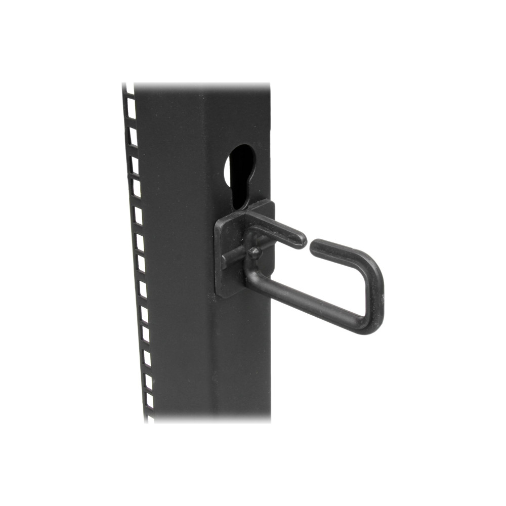 Produktbild för StarTech.com 25U-serverrack med öppen ram - 4 stolpar justerbart djup (59 cm till 104 cm) rack för nätverksutrustning med hjul/nivåfötter/kabelhantering (4POSTRACK25U) - rack - 25U