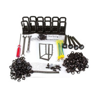 Produktbild för StarTech.com 25U-serverrack med öppen ram - 4 stolpar justerbart djup (59 cm till 104 cm) rack för nätverksutrustning med hjul/nivåfötter/kabelhantering (4POSTRACK25U) - rack - 25U