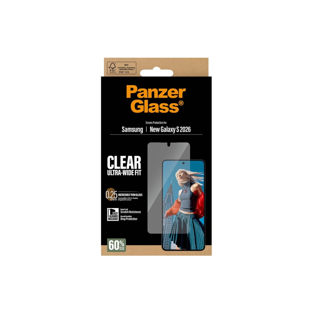 Produktbild för PanzerGlass - skärmskydd för mobiltelefon - ultrabred passning med EasyAligner