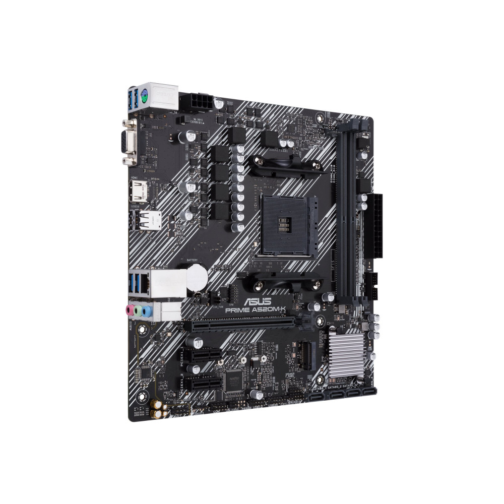 Produktbild för ASUS PRIME A520M-K - moderkort - micro ATX - Socket AM4 - AMD A520