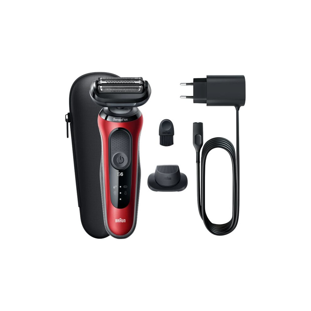 Produktbild för Braun Series 6 61-R1200S - rakapparat - röd