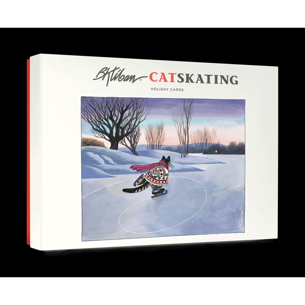 Produktbild för B. Kliban: CatSkating Holiday Cards