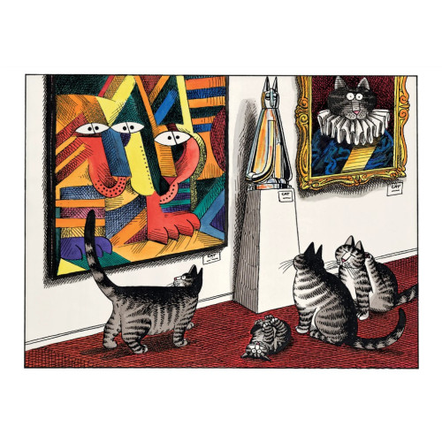 Pomegranate Europe Ltd Cats Viewing Modern Art Notecard